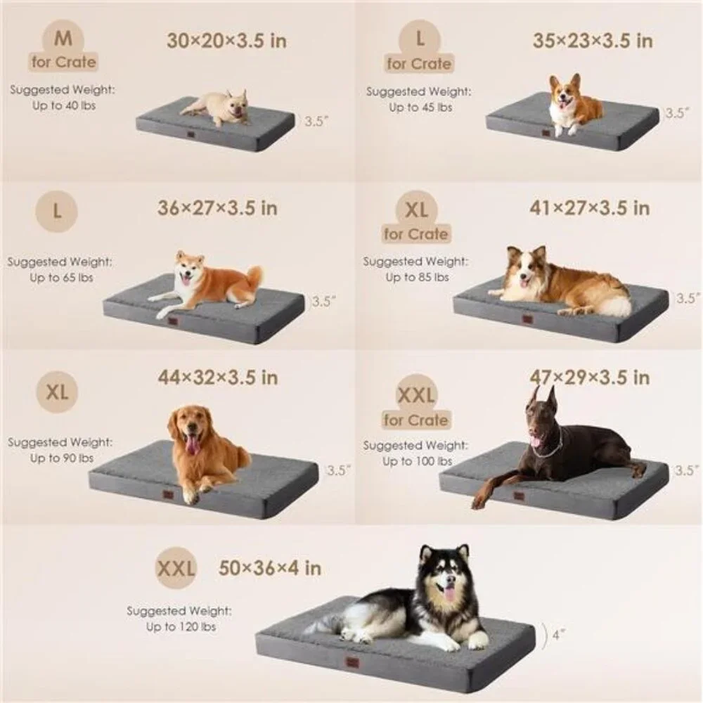 Orthopedic XL Dog Beds for Extra Large Dogs with Removable Washable 44x32